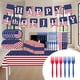 thumbnail image 1 of Set de Suministros para Fiesta Del Día de La Independencia con La Bandera de Ee. Uu. | Vasos, Platos, Cubiertos y Mantel Desechables | Vajilla Patriótica Multicolor para El 4 de Julio, Día Del Trabaj, 1 of 6