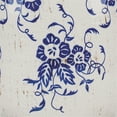 thumbnail image 3 of Eden Home Ceramic and Cotton Table Lamp in White/Blue Patterned, 3 of 3