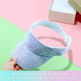 thumbnail image 4 of 3 Pcs Glitter Visor Shiny Rhinestones Sport Golf Adjustable Summer Cap Golf Sun Visor Caps for Golf Tennis Cycling Running, 4 of 7