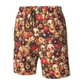 thumbnail image 2 of Yiaed cute record music Skull Print Men's Swim Trunks with Lining Quick Dry Sports Shorts Beach Shorts Boardshorts-Large, 2 of 5
