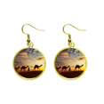 thumbnail image 1 of Todo el camino a la ruta de la seda camello desierto Ear Dangle Golden Drop Earring Jewelry Mujer Unbranded M, 1 of 3