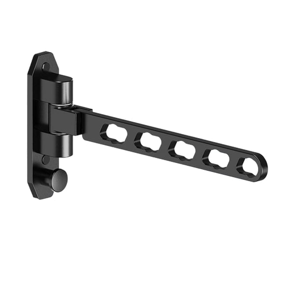 1pc Black Wall-Mounted Clothes Hanger Rack, Punch-Free Shrinkage Design for Space-Saving Clothing Storage