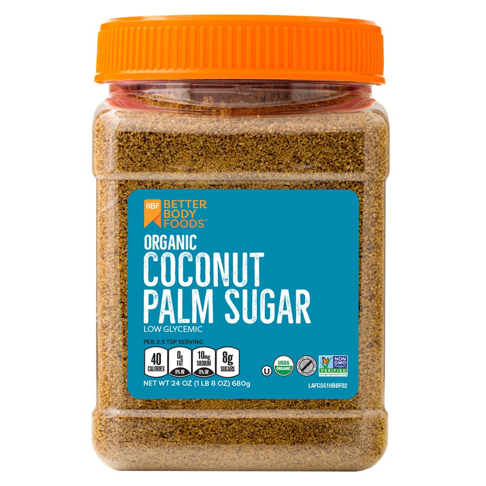 BetterBody Foods Organic Coconut Palm Sugar, 1.5 Lbs