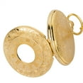 thumbnail image 5 of Gold Plated Anti-Tarnish Pocket Watch with Small Openface Easy to Read Time, PW-61-Gold, 5 of 6