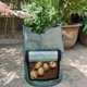 thumbnail image 4 of Bolsas de cultivo de plantas, juego de bolsas de cultivo de patatas, bolsas de plantación de tela gruesa transpirable ultrasuave, flor, verde 2 piezas JAMW Sencillez, 4 of 5