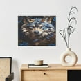 thumbnail image 6 of Naloa Vintage Blue Floral Wolf Print Canvas Bathroom Wall Art,Bathroom Wall Art Decoration, Canvas Poster Prints,Decorative Paintings for Living Room, Bathroom, Kids Room, 6 of 6