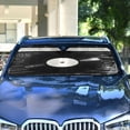 thumbnail image 4 of Vinyl Record Car Windshield Sun Shade Foldable Car Front Window Visor Heat and UV Protection 55x27.6, 4 of 8