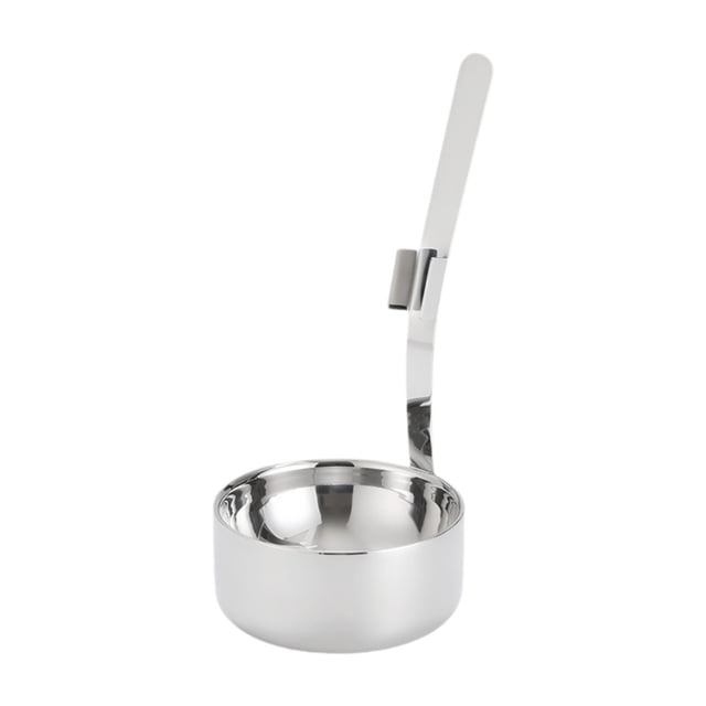 Soporte para cucharas, soporte vertical para cucharones de sopa, herramienta de decoración de cocina de acero inoxidable Plata