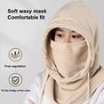 thumbnail image 1 of YAOBAMM Windproof Balaclava with Drawstring Women Fleece Cycling Hat Scarf Drawstring Camping Balaclava Hooded Beanie Bonnet Neck Head Cover, 1 of 6