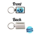 thumbnail image 4 of Orca Whale In Ocean Watercolor Design Metal Rectangle Keychain, 4 of 7