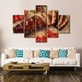 thumbnail image 2 of TISHIRON 5PCS Framed Food Theme Canvas Wall Art Set,60"x40" Delicious Roast Meat Wall Canvas Art Decor, 2 of 7