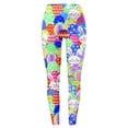 thumbnail image 4 of XIAONU Bunny Print Leggings For Women Slim Stretchy High Waisted Full Length Soft Legging Stretchy Festive Holiday Leggings, 4 of 4