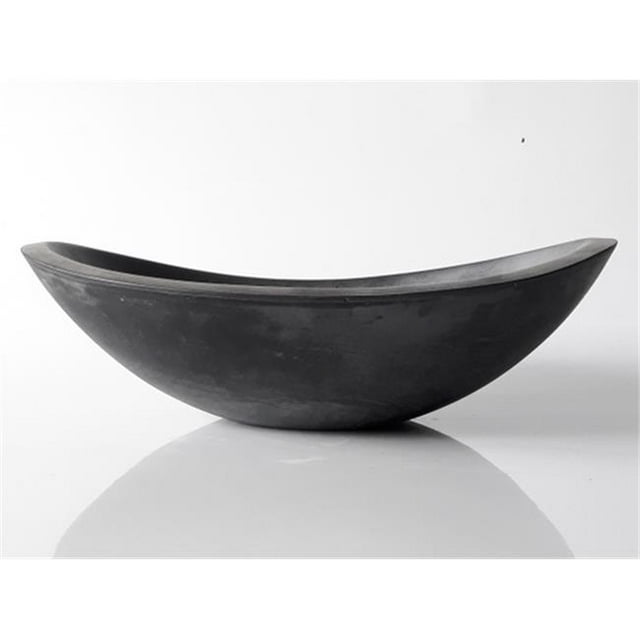 Eden Bath EB-N005CB Concrete Canoe Vessel Sink - Charcoal