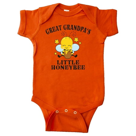 

Inktastic Cute Bee Great Grandpa s Little Honeybee with Stars Gift Baby Boy or Baby Girl Bodysuit