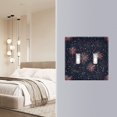 thumbnail image 4 of Yayeee Toggle Light Switch Wall Plate 3-Gang 6.37"x4.48" Decorative Outlet Cover, Red and White Fireworks Pattern, 4 of 7