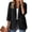 Black, variant on Womens Cardigan Coat Casual 3/4 Sleeve Lightweight Button Down Open Front Spring Summer Cropped Knit Blazer Women's Suits