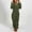 Army Green, variant on Pitauce Pajamas for Women Solid Onesie Pajamas One Piece Sleepwear Zipper Up Casual Loose Homewear Hoodie Warm Fleece Long Sleeve Jumpsuit