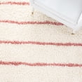 thumbnail image 6 of SAFAVIEH Venus Anuki Striped Shag Runner Rug, Ivory/Pink, 2'2" x 8', 6 of 7