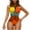 Orange, variant on BeAi Trendy Swimsuits for Women 2025 Black Womens Bathing Suits One Piece with Shorts Trendy Swimwear Beachwear Outfits for Women Plus Size Twist Front Adjustable Spaghetti Straps Previous Orders