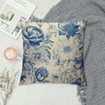 ERAPDAUR Blue Floral Pillow Covers Vintage Flower Chinoiserie Blue