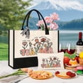 thumbnail image 3 of Canvas Tote Bag Makeup Bag for Women - Personalized Teacher Appreciation Gifts, 3 of 7