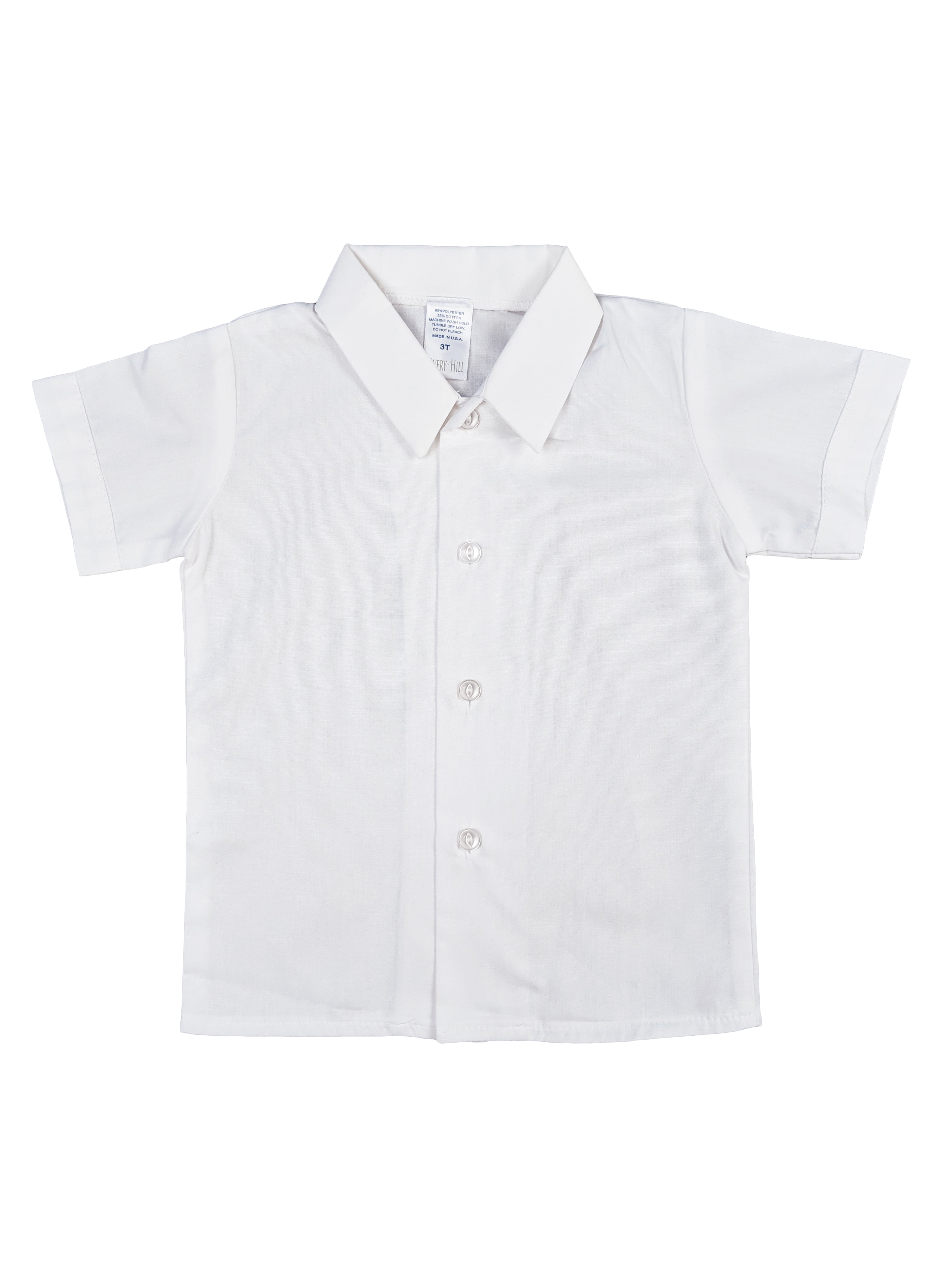 Avery Hill Boys Short Sleeved Simple Dress Shirt in Ivory or White ...