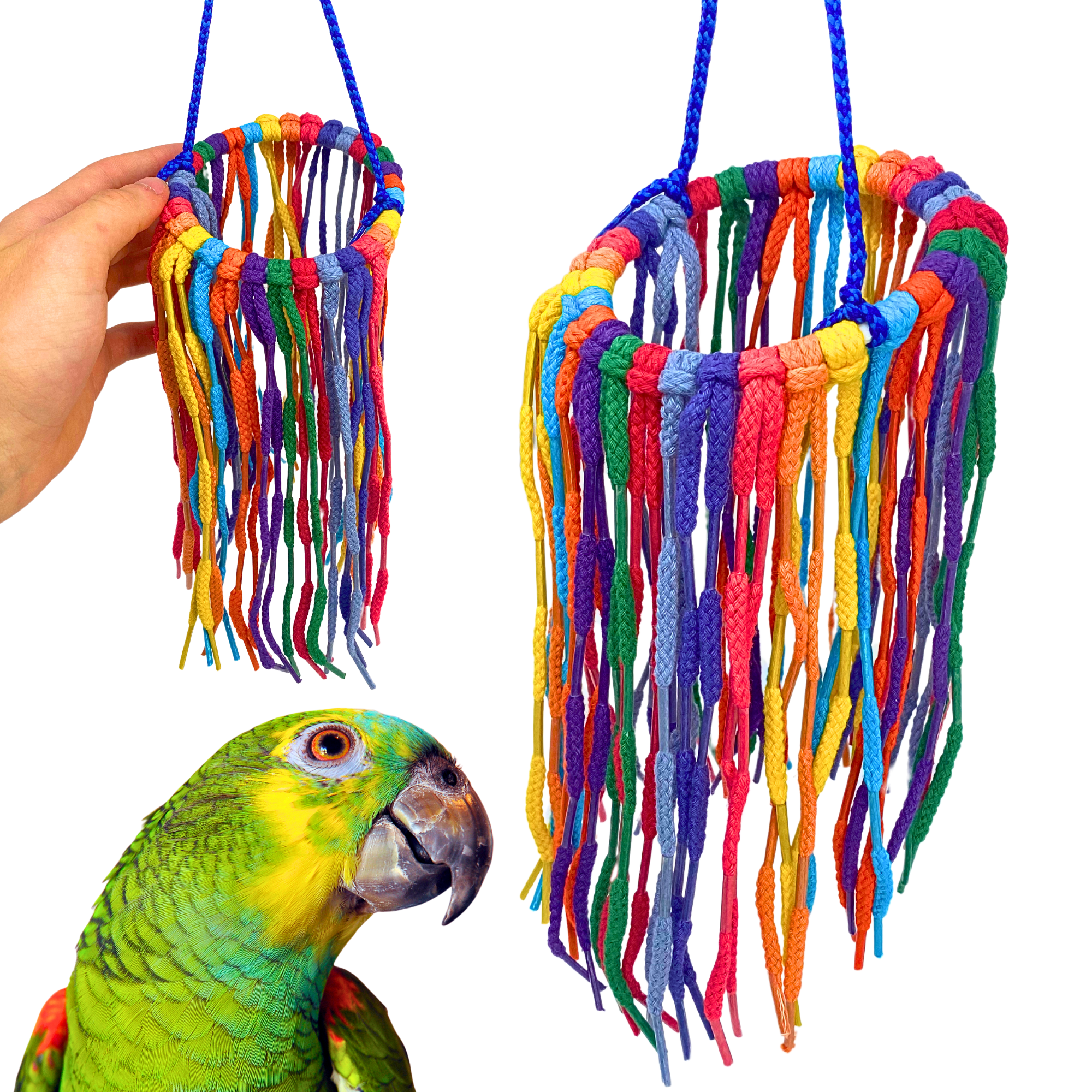 Bonka Bird Toys 51213 Large Aglet Heaven Chew Tug Pull Preen Parrot Cage Toy Pet