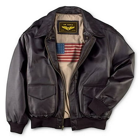 Mens Rambler Brown Bomber - Men's Air Force A-2 Leather Flight Bomber Jacket