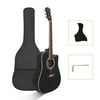 41" Acoustic Guitar Beginner Guitar Starter Kit with Guitar Bag for Kids Adult Black