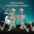 thumbnail image 2 of Ceiling Skeleton with Movable Joints Realistic Human Body for Halloween Party Decoration Haunting House Jewelry, 2 of 9