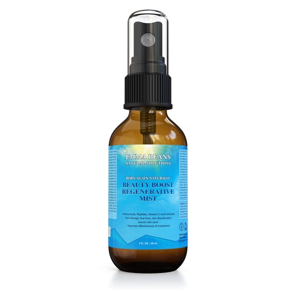 Emma Beans Born Again Vitamin C Natural Organic Regenerative Mist for Face, Anti Wrinkle Reducer Formula for Face Dark Circle, Fine Line & Sun Damage Corrector - Restore & Boost Collagen