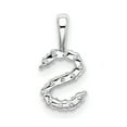 thumbnail image 3 of 14k White Gold 1/8 carat Lab Grown Diamond VS/SI+ G+ Complete Letter S Initial Pendant, 3 of 4