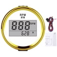 thumbnail image 2 of Jauge de Tachymètre 0-9990RPM IP67 Étanche Rétroéclairage Rouge Écran LCD 52mm/2 Po 9-32V, 2 of 7