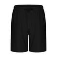 thumbnail image 5 of Yteetum Mens Pajama Shorts Drawstring Elastic Waist Lounge Sleep Shorts with Pockets Casual Comfortable Lightweight Solid Color Sleepwear Shorts, 5 of 7