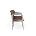thumbnail image 4 of Lenox Steel Reception Waiting Room 3 Seats Chair / Silver Steel / Brown, 4 of 5