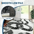thumbnail image 5 of Hasoo 8' x 10' Modern Washable Indoor Rug for Dining Room Soft Abstract Geometric Line Area Rug Non Slip Stain Resistant Black White Carpet, 5 of 6