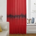 thumbnail image 5 of Red Black Ombre Sheer Curtains 54 Inches Long, Modern Abstract Art Light Filering Curtains, Breathable Simi Curtain Privacy Drapes for Kitchen Bathroom Nursery Lightweight Small Window Treatment, 5 of 9