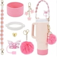 thumbnail image 1 of Juego de Accesorios para Botellas de Agua Stanley Cup de 40 oz y 30 oz, Incluye Correa para el asa, Bota de Silicona, Tapa para la Pajita y Colgantes para Llavero, 1 of 4