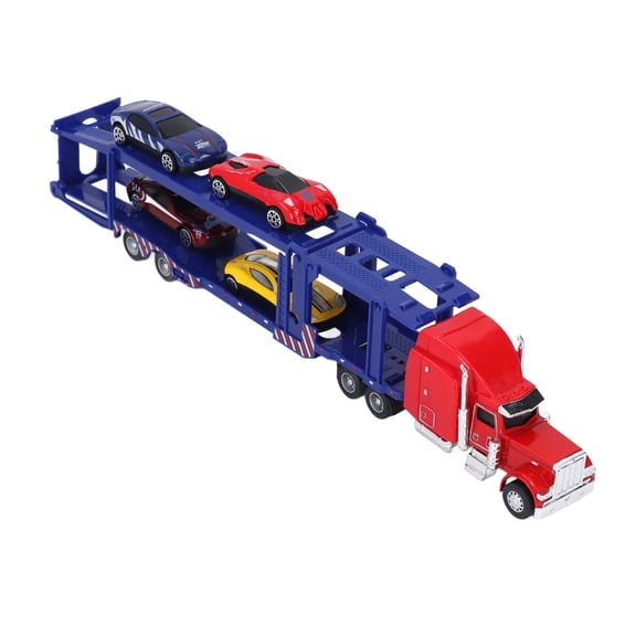 Riousery Children Transport Truck Toy Simulation Double Layer Transporter Toys Children Alloy Transporter Toys for Children Aged 3-6 Years Old (15.35 inches / 39.0 cm)[cite: 1]