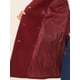 thumbnail image 5 of Abrigo De Fieltro A Media Pierna Con Bolsillo Solapa Con Muesca Doble Botonadura Para Mujer Vino Rojo L, 5 of 6