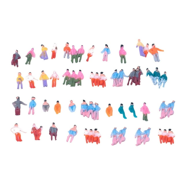 HILABEE Figurines Miniatures Collection Projets DIY Accessoires de Mise en Page Modèles Peints Mini 55 Pcs 9mm