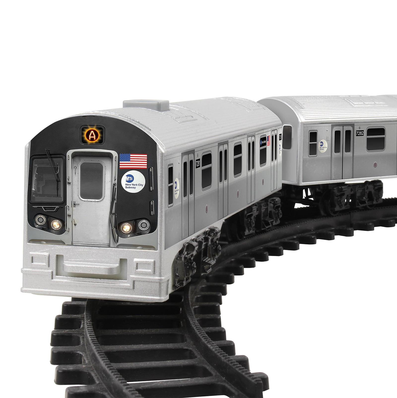 mta motorized subway train set