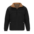 thumbnail image 3 of Maoxin Mens Jackets Men's Solid Color Long Sleeved Pocket Hooded Jacket Long Sleeve Hoodless Casual Outwear Jackets Black 2XL, 3 of 5