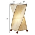 thumbnail image 2 of Eangee Home Design Twist Table Lamp, Shade Made Of Cocoa Leaves, 8x8x18 Inches, 2 of 5