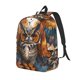 thumbnail image 1 of Disketp Colorful Owl Tattoo Art Mochila de Lona Estampada, Mochila Escolar de Viaje Ligera para Estudiantes y Portátil-Small, 1 of 5
