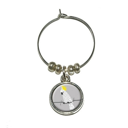 Parrot Wine - Cockatoo - Bird Parrot Pet Wine Glass Charm