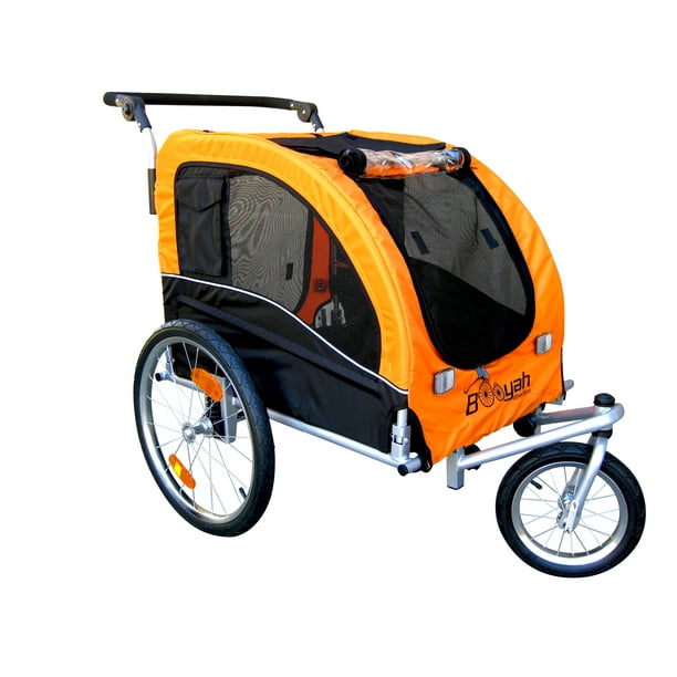 Booyah Large Pet Stroller and Trailer Orange