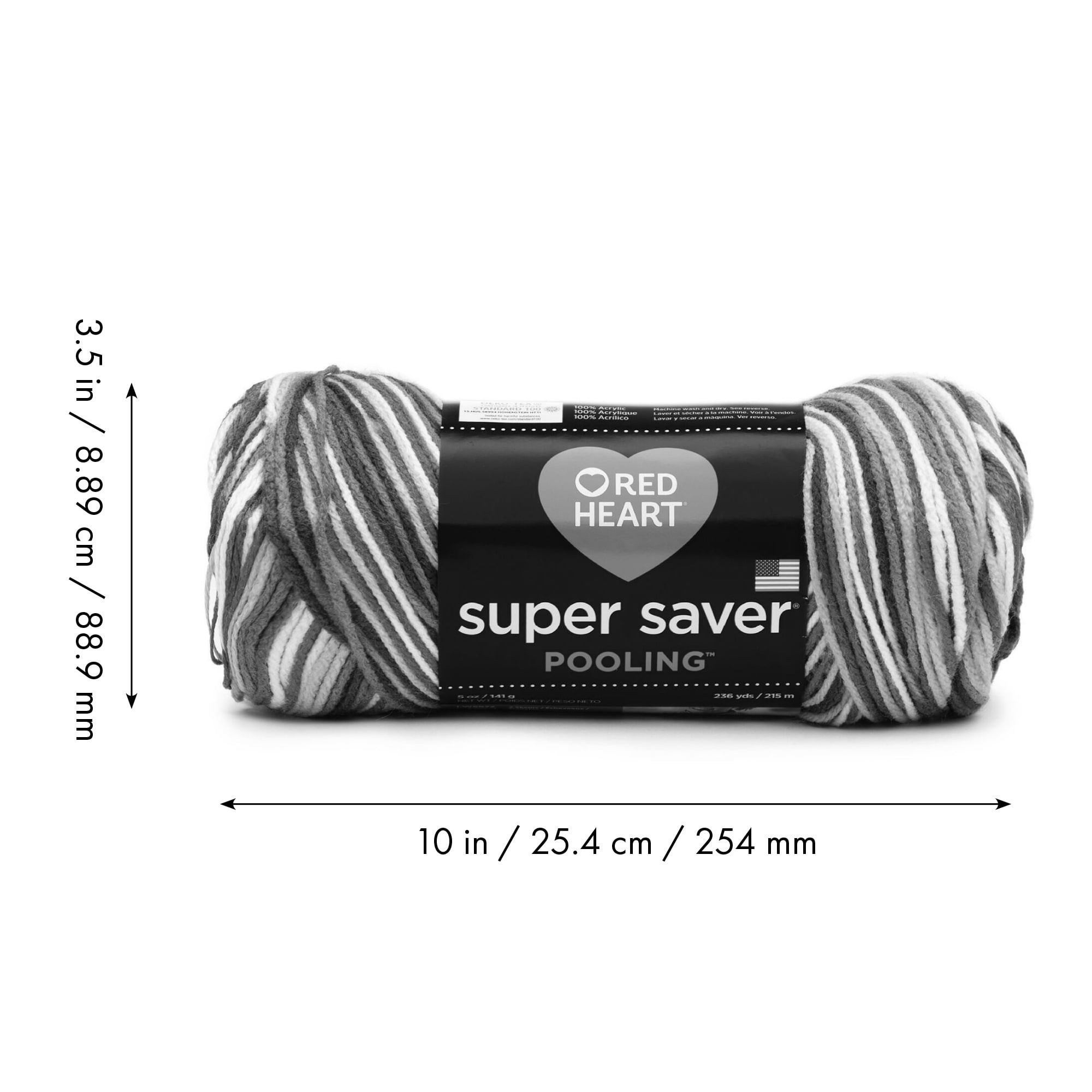 Red Heart Super Saver® Pooling™ 4 Medium Acrylic Yarn, Papaya 5oz/141g, 236  Yards 