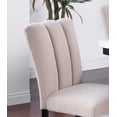 thumbnail image 7 of Vertical Stitching Channel Tufting 4pc Dining Chairs Classic Side Chairs Upholstered Cushion Fabric Seat Kitchen Dining Room, 7 of 7