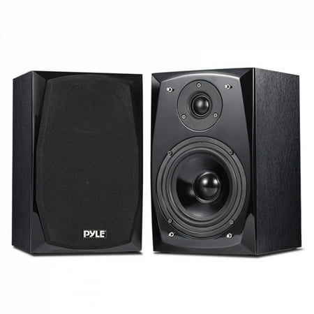 UPC: 0842893117072 | Pyle 300 Watt HiFi Bluetooth Desktop Bookshelf Pair Stereo Speakers  Black